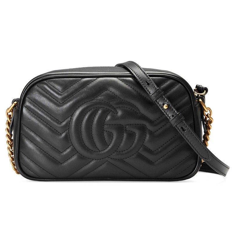 海外直邮gucci古驰女包ggmarmont系列黑色小号单肩斜挎包447632dtd1d