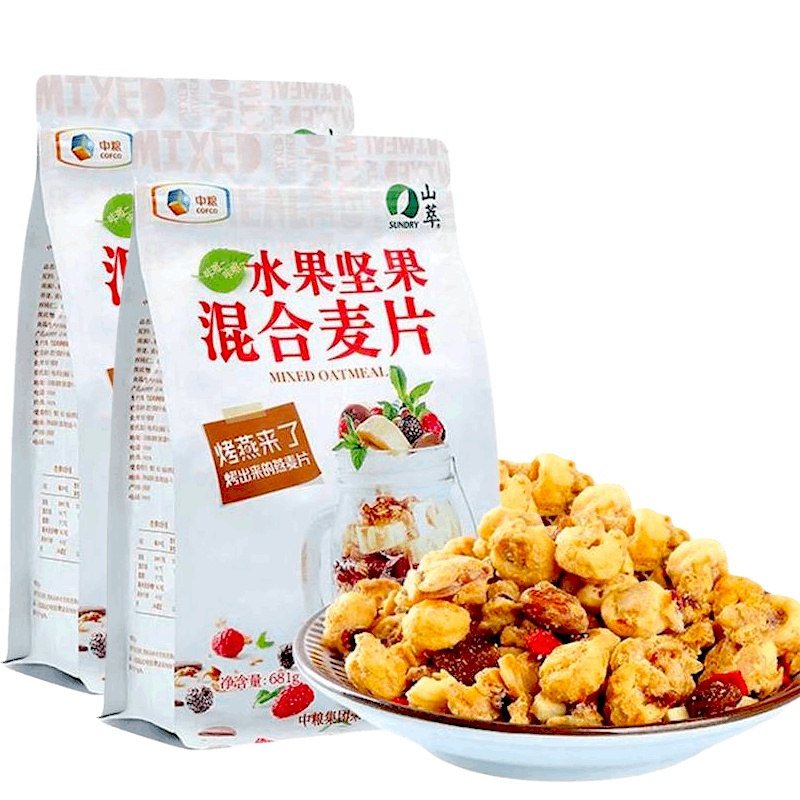 中粮山萃水果坚果混合麦片681克