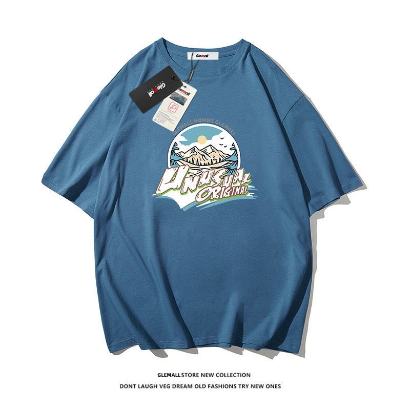 森马集团旗下GLEMALL短袖t恤男士夏季潮纯棉百搭休闲体恤打底衫