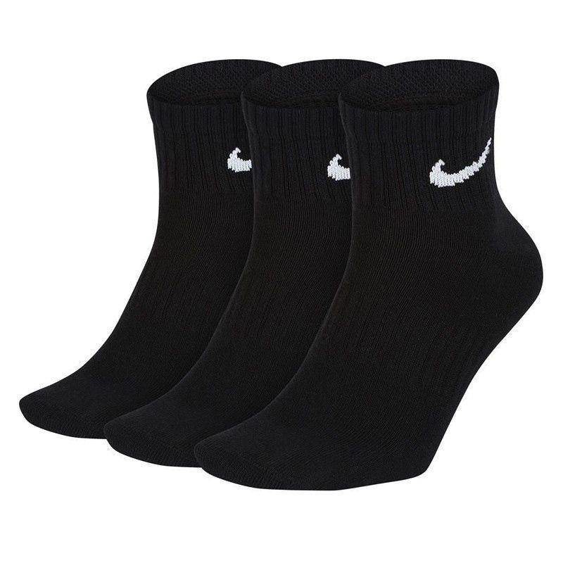 NIKE耐克袜子运动休闲舒适透气中性短袜运动袜三双装SX7677-010 C