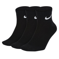 NIKE耐克袜子运动休闲舒适透气中性短袜运动袜三双装SX7677-010 Cos