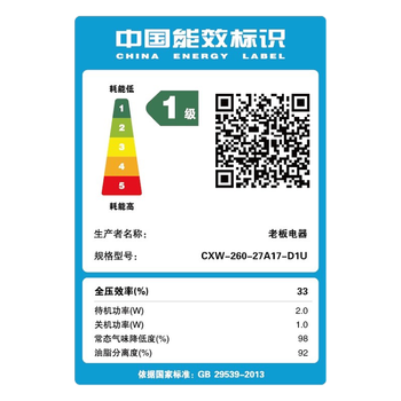 老板(Robam)[小黑翼D1U]油烟机超薄顶侧双吸 抽油烟机27.5风量大吸力吸油烟机可烟灶联动27A17-D1U高清大图