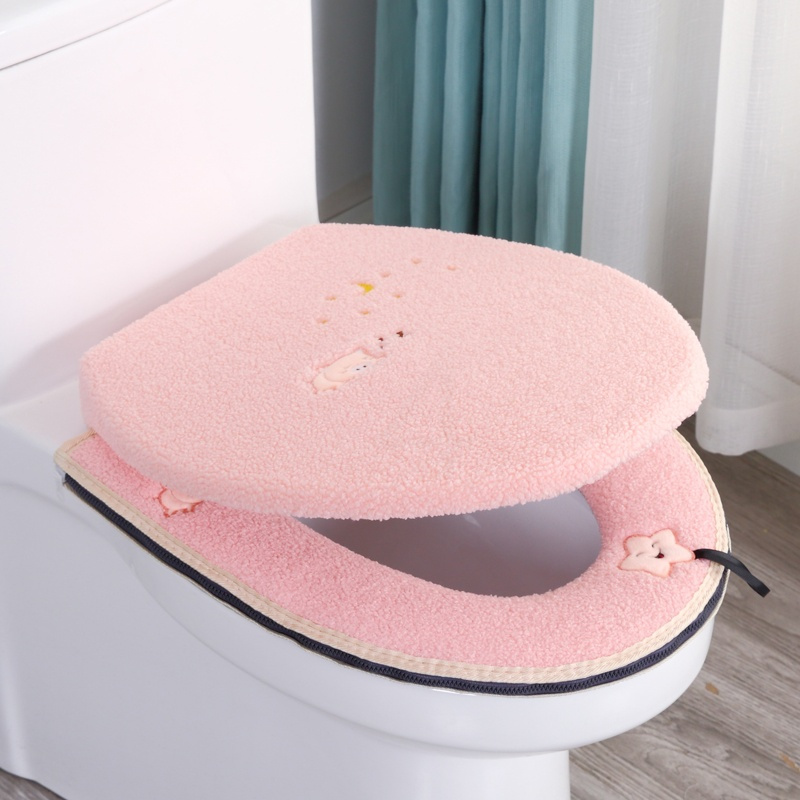 马桶垫两件套家用马桶坐垫套装通用马桶套马桶垫坐垫拉链款坐便套