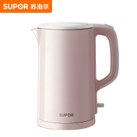 苏泊尔(SUPOR)电水壶热水壶电热水壶 304不锈钢烧水壶 1.5L大容量双层防烫全钢无缝开水壶 SW-15J628