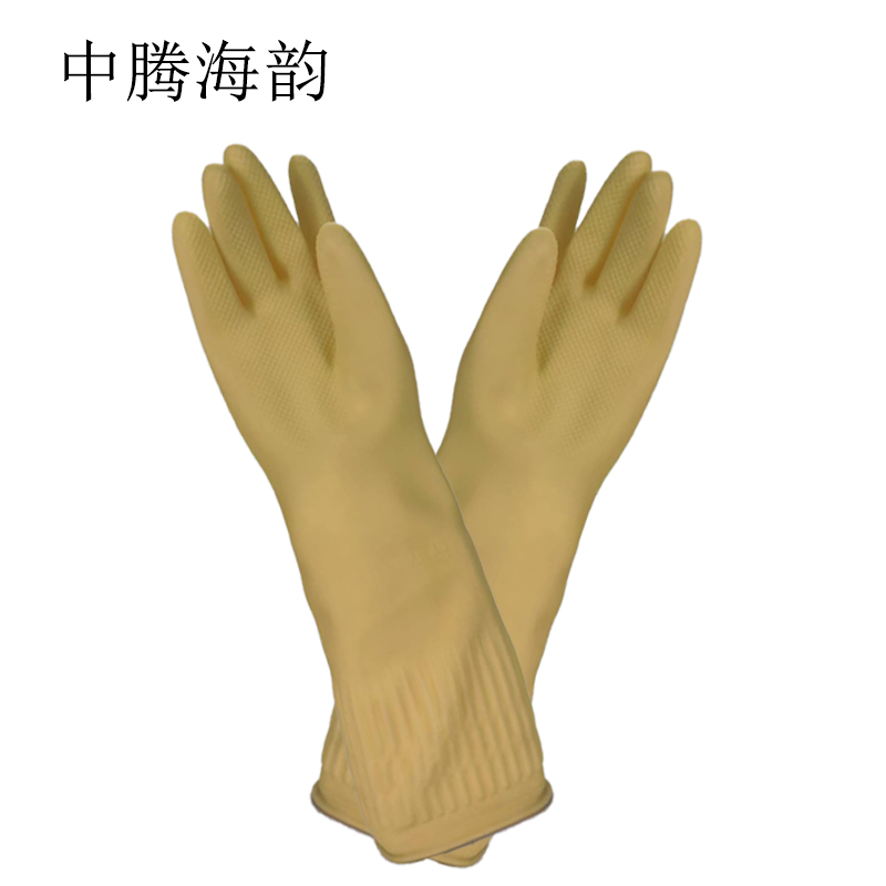 中腾海韵 乳胶手套长筒 加厚38cm 双高清大图