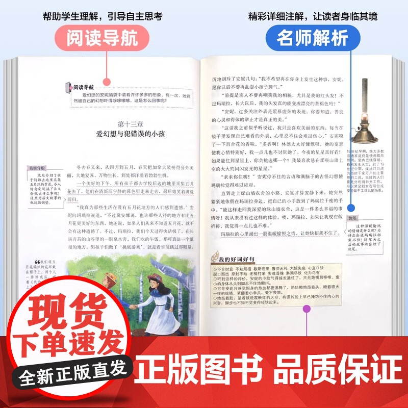 绿山墙的安妮正版原著全集蒙哥马利小学生三四五六年级阅读必读课外书上下册青少年儿童文学经典书籍绿野仙踪世界名著小说高清大图