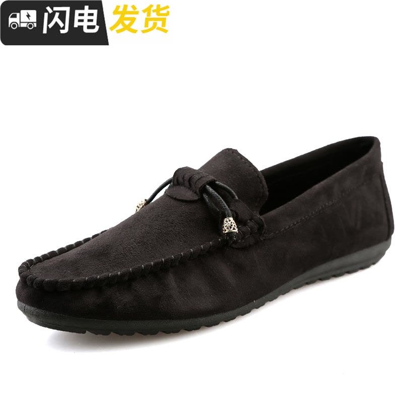 2022秋季新款豆豆鞋男士百搭个性社会小伙韩版潮流透气休闲皮鞋启如休闲鞋休闲鞋图片