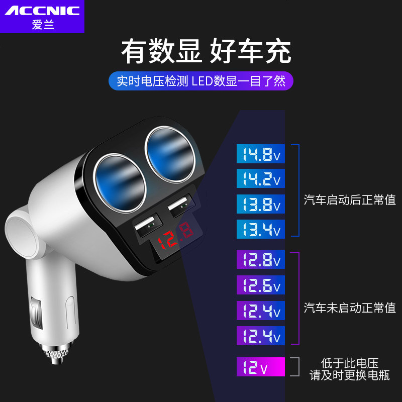 车载充电器快充型24v车上多功能车充汽车内USB转接转换插头