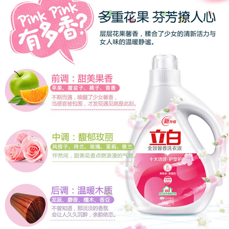 立白 全效馨香洗衣液 (百合馨香) 1kg/瓶 12瓶/箱 (计价单位:瓶)高清大图