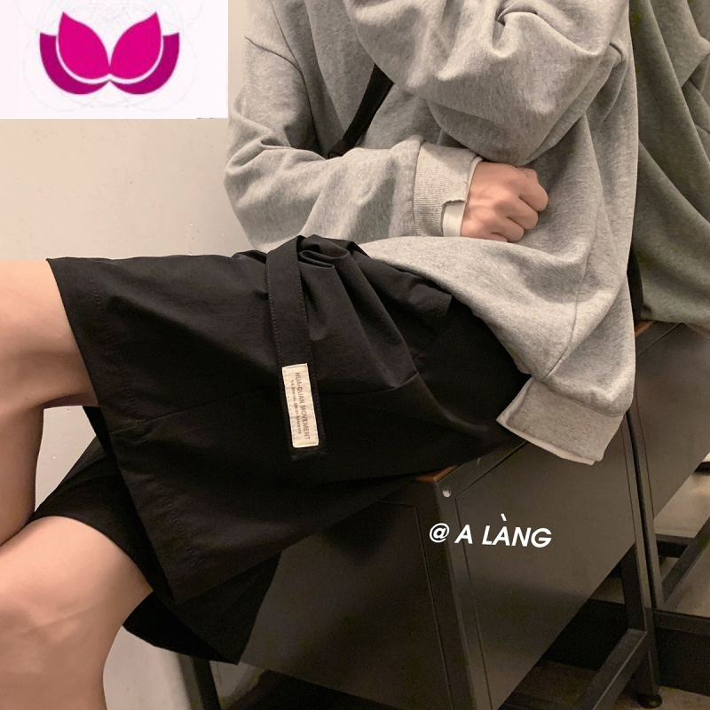 七斓86FANG DEPT. 2023飘带五分裤男宽松bf港风短裤潮酷西装中裤