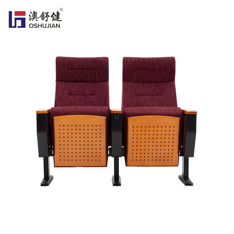 剧院椅阶梯报告厅礼堂椅会议室带写字板排椅 澳舒健 礼堂椅SJ8633 -7张高清大图