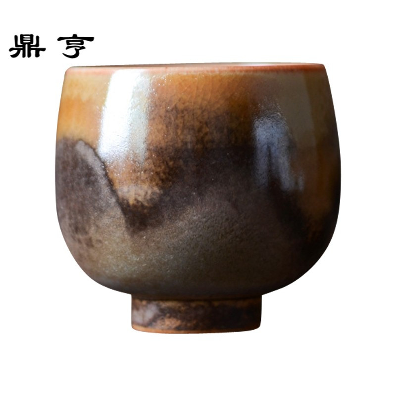 鼎亨景德镇手工窑变柴烧杯陶瓷杯品茗杯主人杯功夫茶具