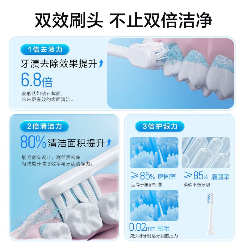 松下(Panasonic)电动牙刷W405云朵白光蕴刷成人情侣款5种模式去渍护龈滑动电动牙刷生日礼物情人节送男女朋友高清大图