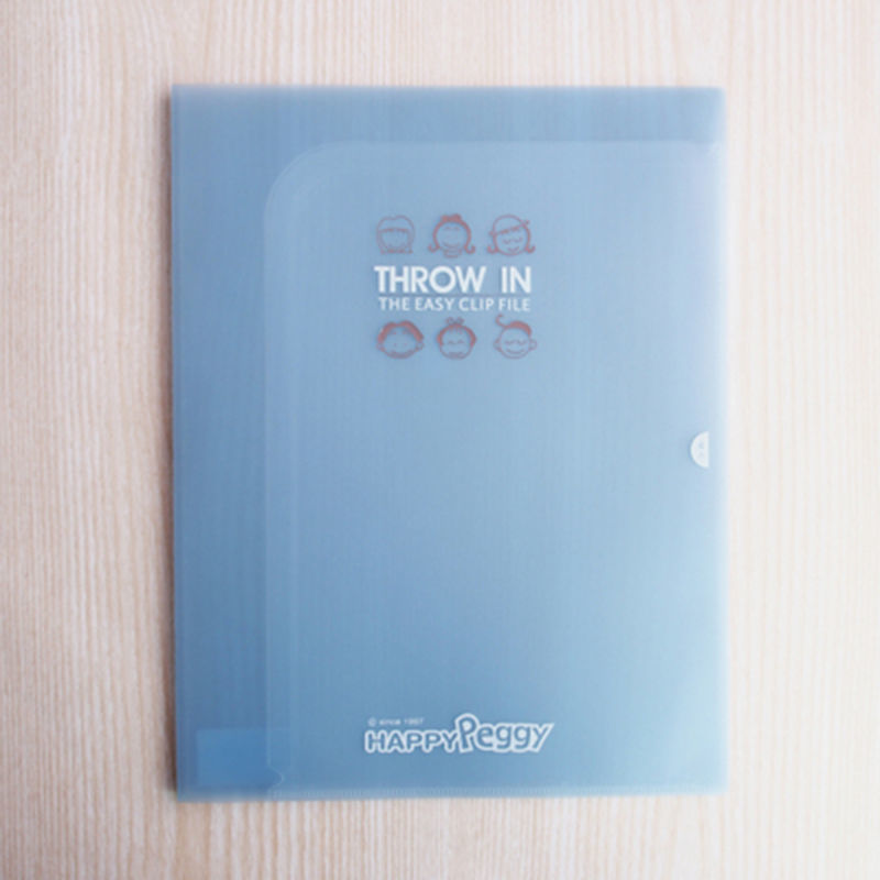 巨门文具kevin文件夹4入6入A4资料夹文件袋公文袋试卷夹学习办公 4入浅蓝