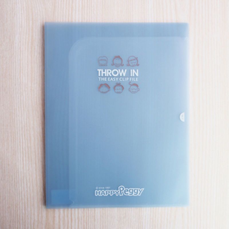 巨门文具kevin文件夹4入6入A4资料夹文件袋公文袋试卷夹学习办公 4入浅蓝