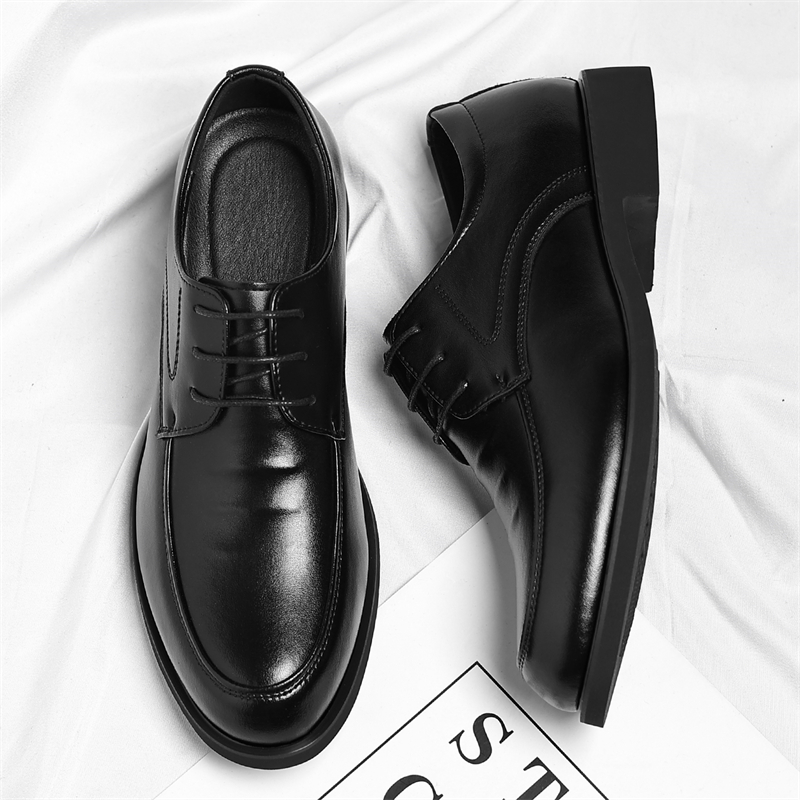 迪罗尼卡大码男鞋商务正装男士休闲春秋款46码德比鞋舒适透气男款皮鞋高清大图