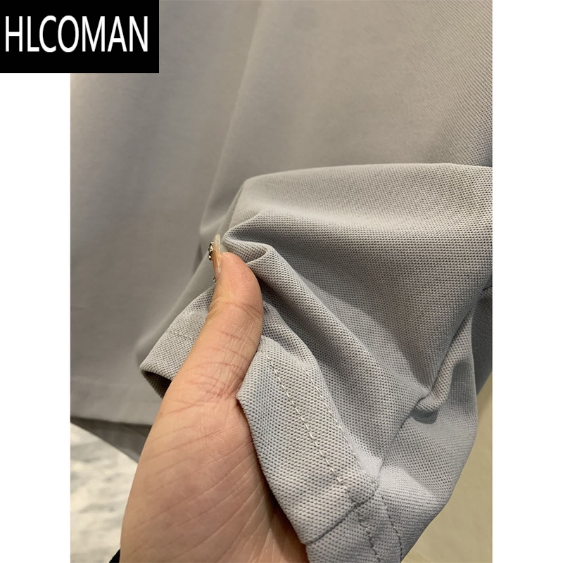 HLCOMANIN BE 8色齐发!福利!净色基础简约休闲百搭短袖衫男高清大图