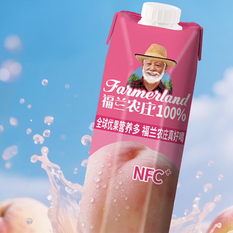 福兰农庄 水蜜桃汁 1L 瓶高清大图