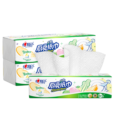 心相印抽纸/厨房用纸【肖战推荐】60抽*3包 加厚吸油锁水 食品接触级