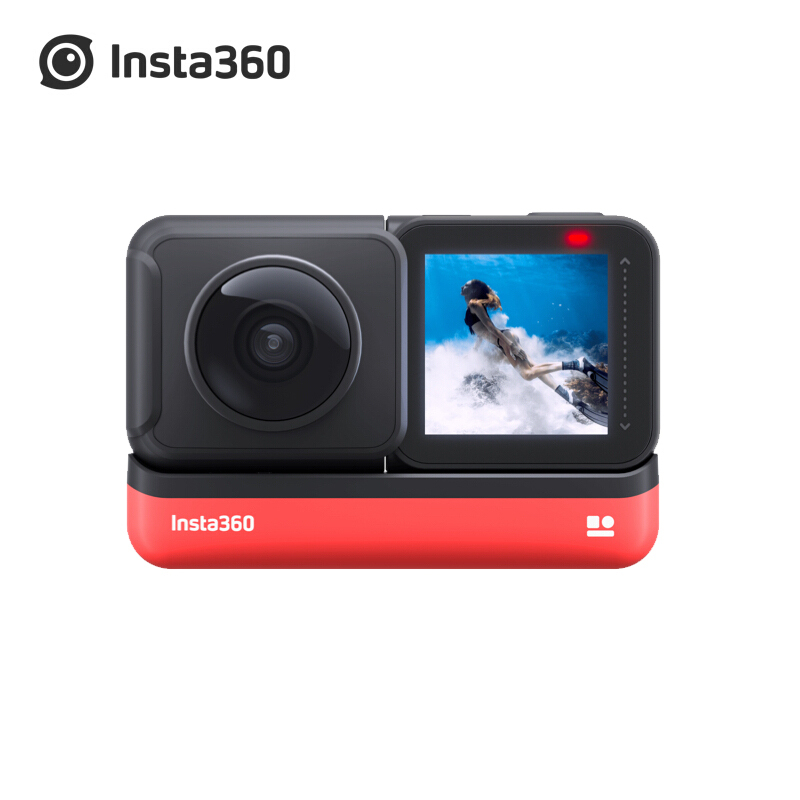 Insta360 ONE R全景镜头鱼眼镜头5.7K全景-ONER 高清防抖防水运动相机全景相机运动摄像机