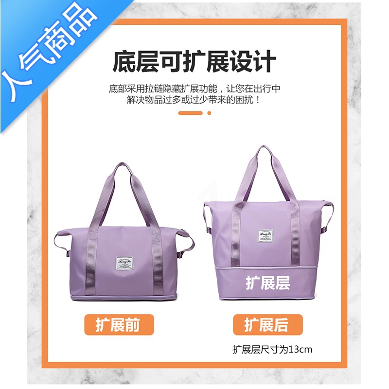 封后旅行包女短途学生旅游包手提轻便收纳行李袋大容量孕妇住院待产包高清大图