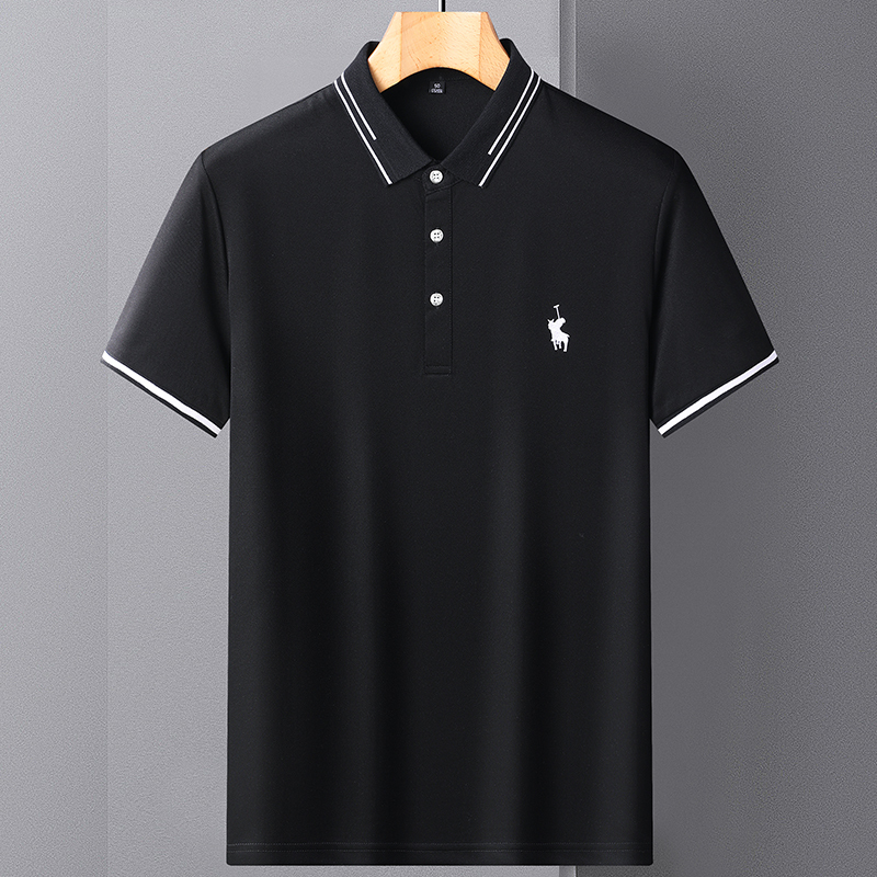 莱诗伯特男士短袖t恤夏季中青年短袖上衣透气免烫 丝光防晒polo衫88212