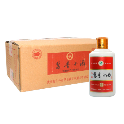 吨坛 酱香小酒 53度 酱香型白酒 100Ml*24瓶 整箱装