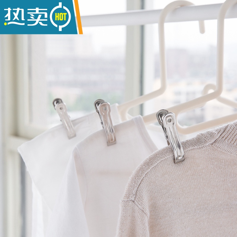 敬平大号棉被大防风夹不锈钢晾衣夹晒被子衣服衣架固定家用被夹小 特大号棉被夹(1包4夹)高清大图
