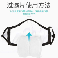 口罩女秋冬季棉防寒潮款黑色男士防尘口鼻罩透气保暖可水洗 两只一盒装 50个可换口罩