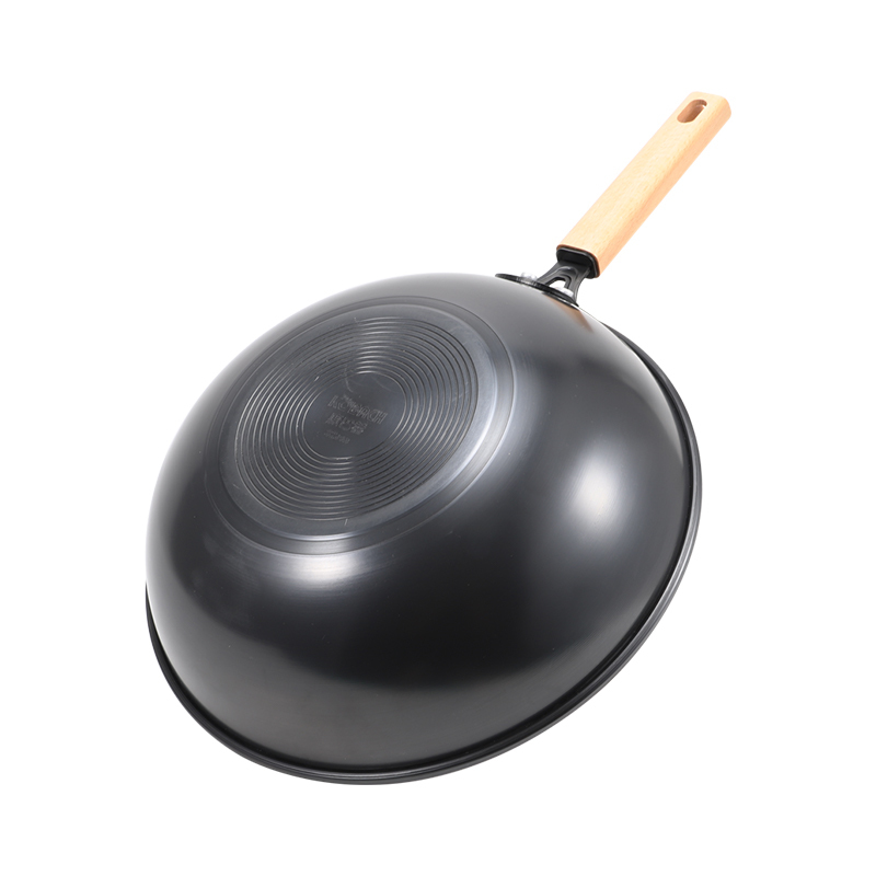 康巴赫kbh铁锅炒菜锅32cm精铁无涂层家用平底炒菜锅炒勺大勺电磁炉