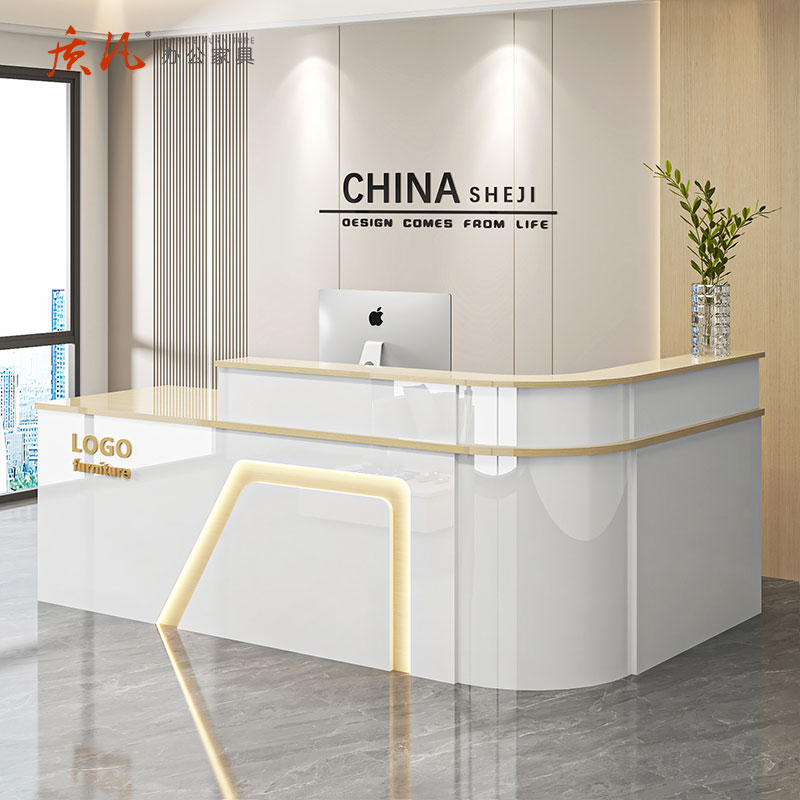 质凡前台转角接待服务台 2500*600*1000mm