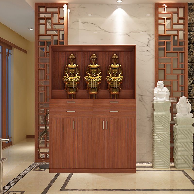 佛龛立柜带实木供桌供台佛柜财神爷观音神龛柜供奉关公神像柜