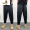 YANXU男士裤子2023新款夏季直筒宽松休闲裤痞帅阔腿九分哈伦垂感裤子男