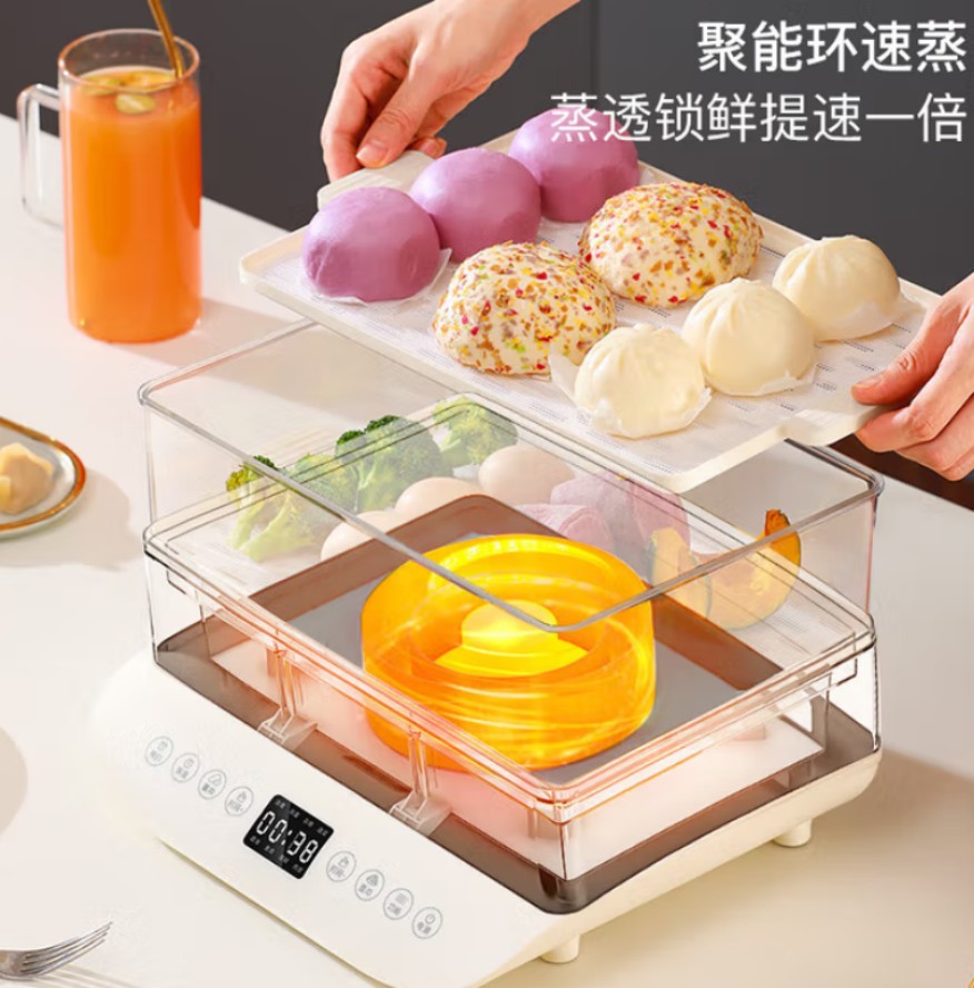 荣事达(Royalstar)电蒸锅三层大容量多用途锅 RS-ZG100A高清大图