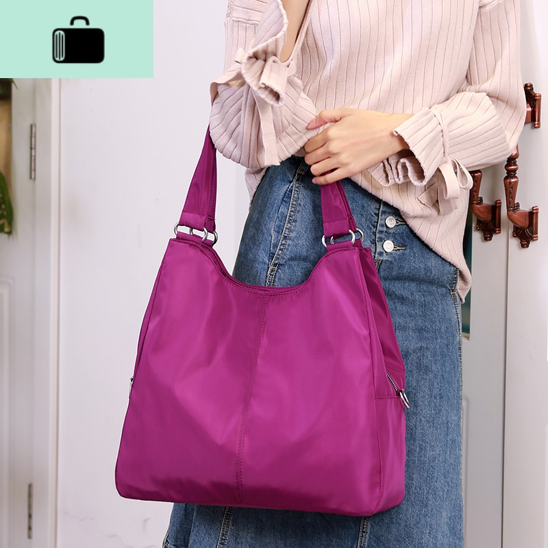 肩舞蹈休闲布包尼龙女式包布包轻便单肩多兜妈妈包newlake女士单肩包