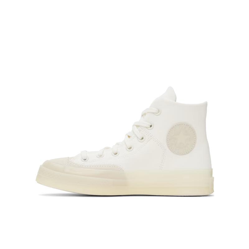 匡威(CONVERSE)高帮板鞋男鞋帆布绒面革拼接跑步鞋休闲鞋户外运动