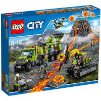 乐高(LEGO)城市City创意工程 飞机火山勘探系列 探索基地 60124 儿童积木塑料玩具 8-12岁 200块以上