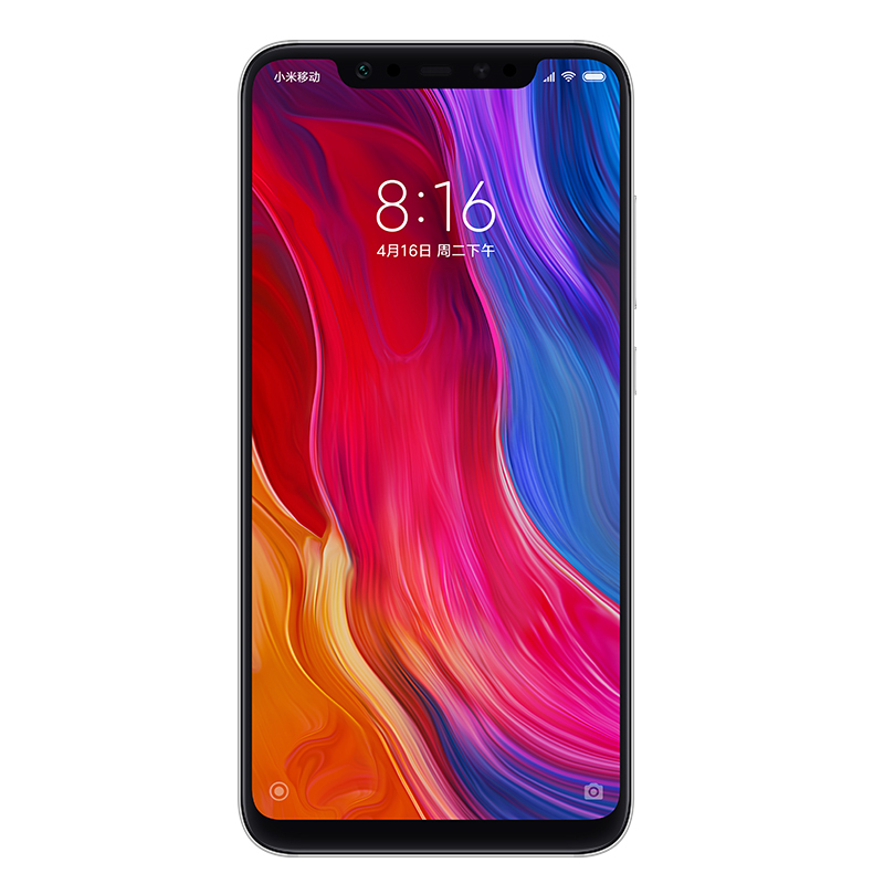 mi/小米8手机 双卡双待 移动联通电信4G手机 全面屏游戏智能手机 6GB+64GB 白色