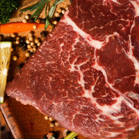 大庄园 黑金牛品 黑安格斯雪花牛上脑 600g(200g*3份) 原肉整切牛排 进口谷饲牛180天 生鲜牛肉