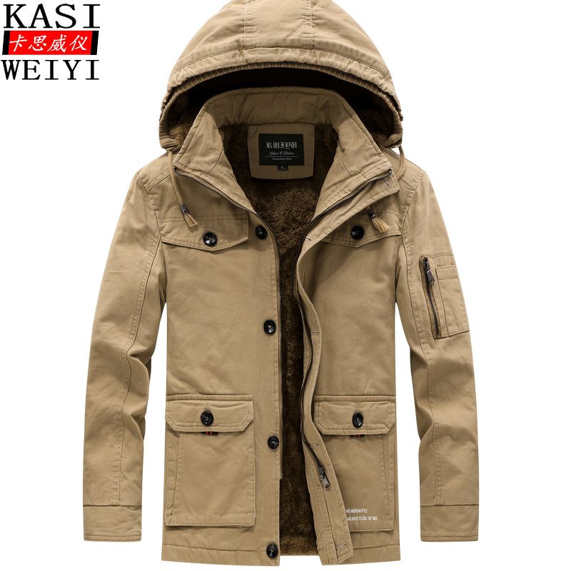 newlake冬季夹克男加绒厚款爸爸装秋冬男士外套休闲百搭宽松男装棉