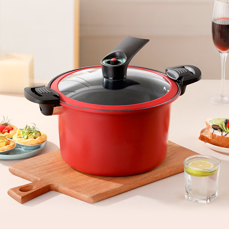 德世朗(DESLON)麦饭石抗菌不粘微压营养锅 家用炖煮闷烧锅 3.5L 一个装 DFS-T832A