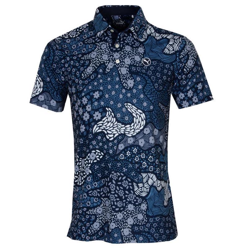 彪马(Puma)PUMA男士CloudspunBloom系列运动polo衫透气舒适休闲短