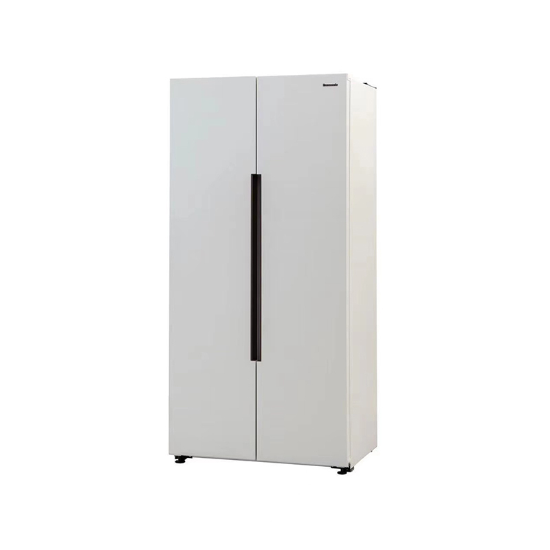 松下 NR-B581WM-W 570升大容量 64.8厘米超薄 银离子抑菌装置 磨砂白不锈钢面板 顶置压缩机对开门冰箱