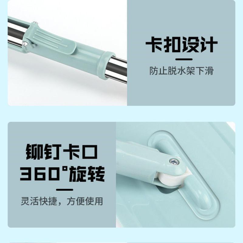36cm独立锁六项智慧设计配3布 免手洗平板拖把家用瓷砖地一拖净旋转拖地神器干湿两用懒人地拖布