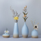 餐桌家居北欧现代小装饰品摆件创意干花插花器客厅清新小花瓶|四件套含花套装