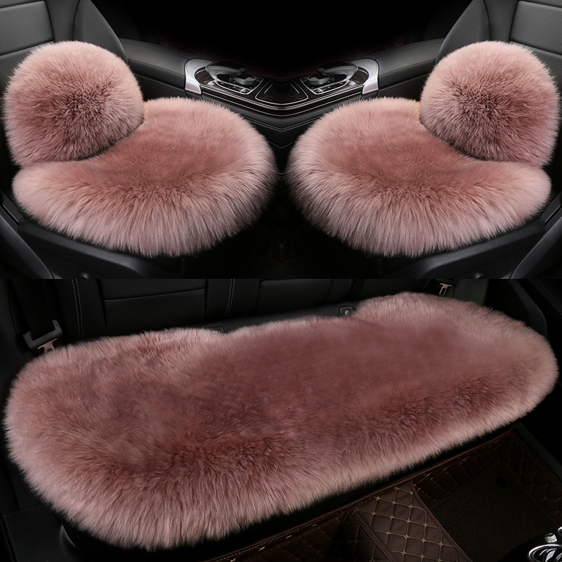 羊毛汽车坐垫冬季保暖奔驰glc200glc300glc260车垫皮毛一体gle350a180