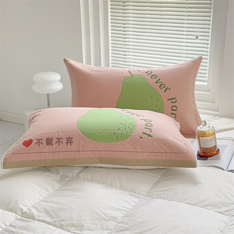 财巢 八层全棉纱布枕巾50*80cm /对高清大图
