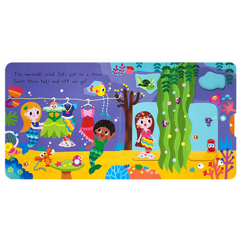 [醉染正版]英文原版绘本 My Magical Mermaid 儿童启蒙认知 机关抽拉滑动活动纸板书高清大图