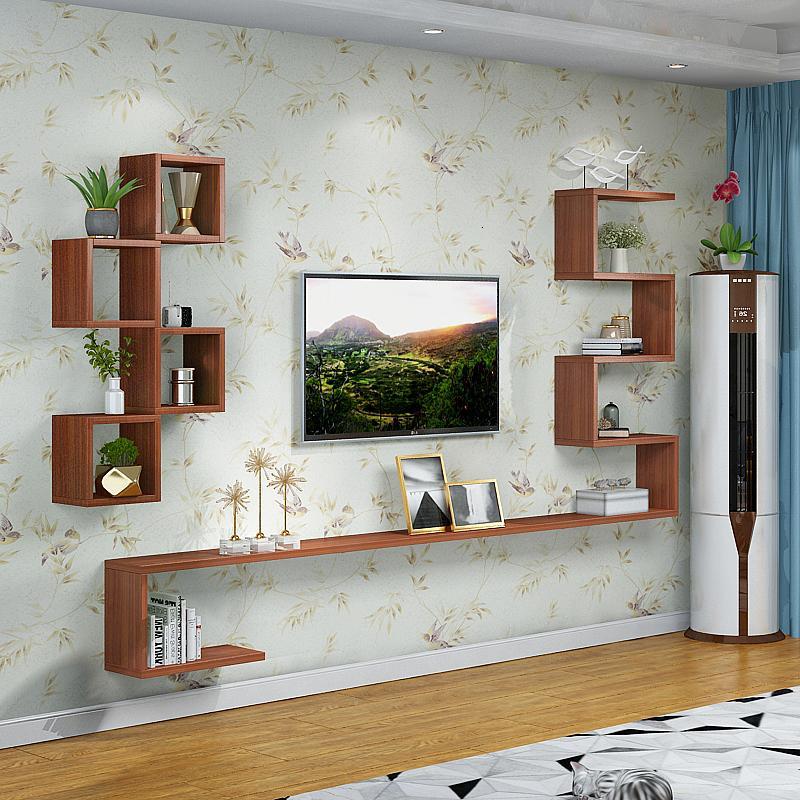 北欧式电视机储物柜客厅墙上置物架卧室背景墙壁柜壁挂装饰收纳柜