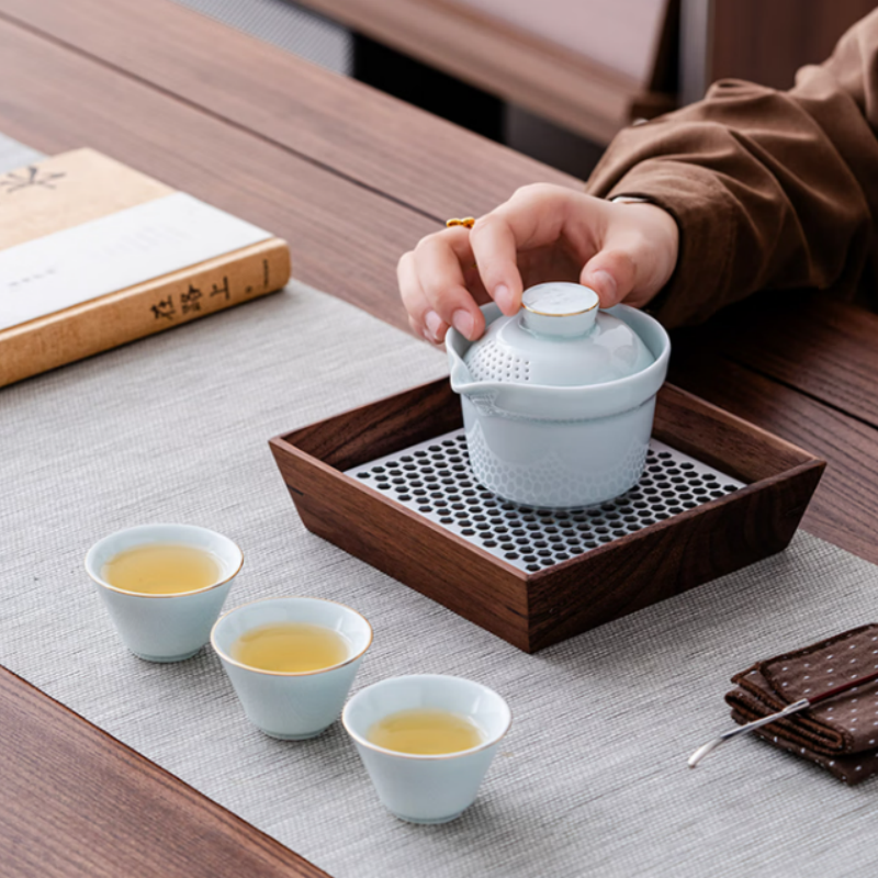 八方礼 祥龙沁茗旅行陶瓷茶具BFL2025-5高清大图